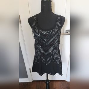 Express Black Jeweled Tank